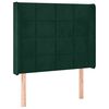 vidaXL Uzglavlje s u&scaron;ima tamnozeleno 93x16x118/128 cm bar&scaron;unasto