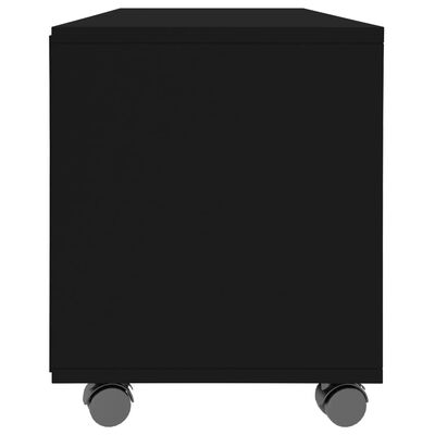 vidaXL TV ormarić s kotačima crni 90 x 35 x 35 cm od iverice