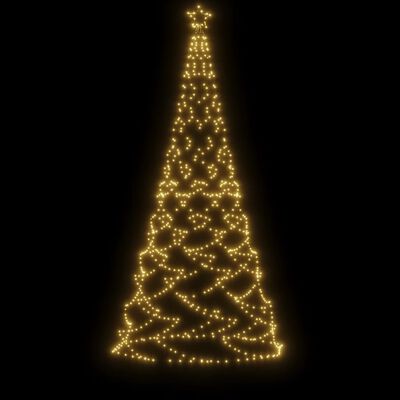 vidaXL Božićno drvce s metalnim stupom 500 LED tople bijele 3 m