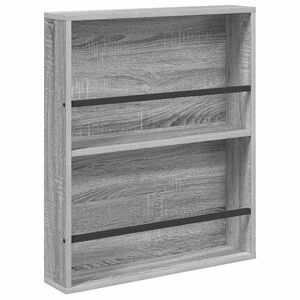vidaXL Polica za časopise s policom Zidne Siva Sonoma 60 x 12 x 70 cm