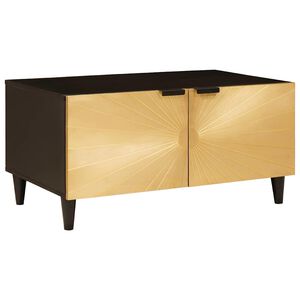 vidaXL Kava Stol Crna i zlatna 80 x 50 x 40 cm Konstruirano drvo