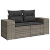 vidaXL 11-dijelni set vrtnih sofa od poliratana s jastucima sivi