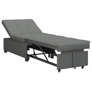 vidaXL Krevet-sofa na razvlačenje Tamno siva 194 x 50 x 82 cm tkanina