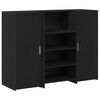 vidaXL Recepcijski stol crni hrast 135x50x103,5 cm konstruiranog drva