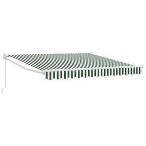 vidaXL Povlačivi tende Zelena i bijela 300 x 250 x 165 cm