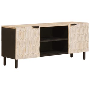 vidaXL TV ormar Fin&scaron; bijelog pranja 105 x 33 x 46 cm Čvrsto drvo manga