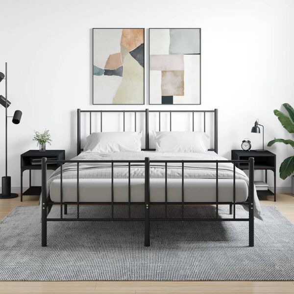 vidaXL Noćni ormarići 2 kom crni 40 x 41 x 50 cm od konstruiranog drva