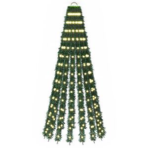 vidaXL LED božićno drvce 150 cm 240 LED lampica Topla bijela Čelik