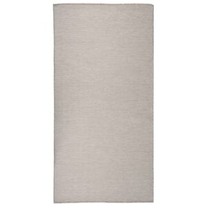 vidaXL Vanjski tepih ravnog tkanja 100 x 200 cm svijetlo sivi