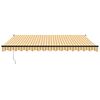 vidaXL Tenda na uvlačenje žuto-bijela 4 x 3 m od tkanine i aluminija
