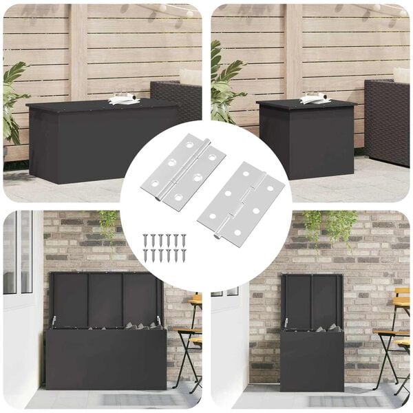 vidaXL &Scaron;arka Jednobojno 2 pcs Srebrno 58 x 35 x 1 mm Čelik