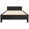 vidaXL Okvir za krevet s uzglavljem crni 80 x 200 cm od umjetne kože