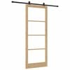 vidaXL Klizna vrata ORKDAL Prirodna i crna 93 x 232 cm