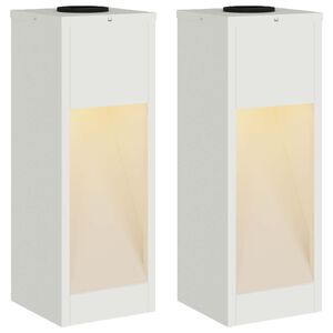 vidaXL Solarna LED svjetiljka za stazu 2 pcs Bijelo