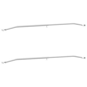 vidaXL Kuka za platna za prikolice 2 Srebrna 102-155 cm Aluminij