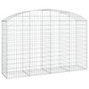 vidaXL Gabionska ko&scaron;ara s lukom 200x50x120/140 cm pocinčano željezo