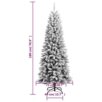 vidaXL Umjetno božićno drvce sa snijegom 180 cm PVC i PE