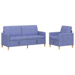 vidaXL Set sofe s pohranom 2 kom. Traper plava Poliester