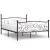 vidaXL Okvir za krevet s podnicama crni metalni 180 x 200 cm