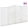 vidaXL Lučne gabionske ko&scaron;are 4 kom 400x30x220/240cm pocinčano željezo