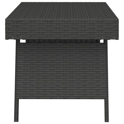 vidaXL Sklopivi bočni stolić crni 60 x 40 x 38 cm od poliratana