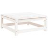 vidaXL Vrtni tabure bijeli 70 x 70 x 30 cm od masivne borovine