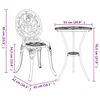 vidaXL Bistro set za vrt 3 pcs Crna Aluminij