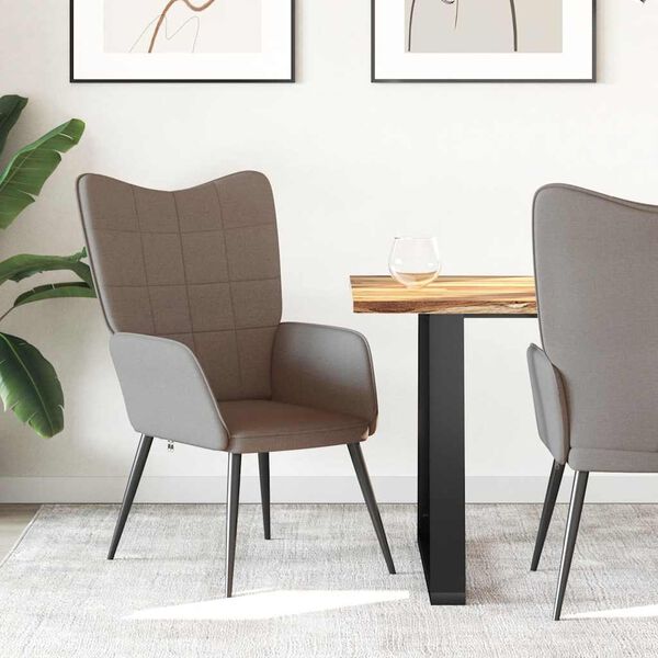 vidaXL Stolica za opu&scaron;tanje smeđe-siva od tkanine