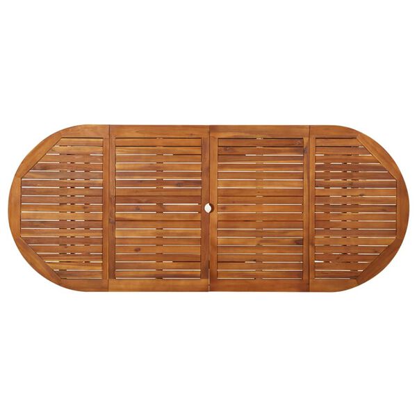 vidaXL Vrtni blagovaonski stol 220 x 90 x 75 cm masivno bagremovo drvo