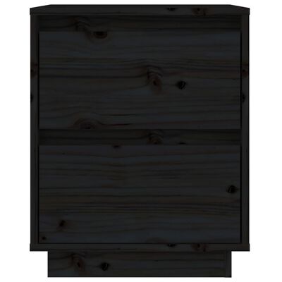 vidaXL Noćni ormarić crni 40 x 35 x 50 cm od masivne borovine