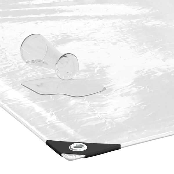 vidaXL Prozirna cerada s u&scaron;icama 4x10 m PVC