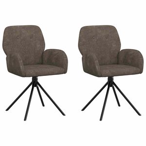 vidaXL Okretne blagovaonske stolice 2 pcs Umetnička suknja koža