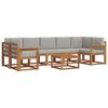 vidaXL Set vanjskih sofa s jastukom 8 pcs Prirodna i svijetlo siva