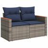vidaXL 6-dijelni set vrtnih sofa od poliratana s jastucima sivi