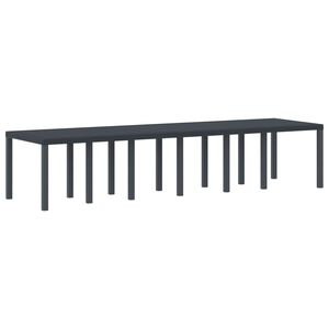 vidaXL Stol za vrt Antracit 350 x 100 x 74 cm poliratan