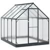 vidaXL Vrtni staklenik s vratima Antracit 183,5 x 243,5 x 207 cm