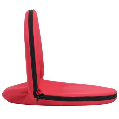 vidaXL Sklopive podne stolice 2 kom crvene od čelika i tkanine