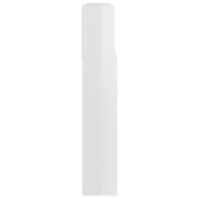 vidaXL Uzglavlje s ormarićem visoki sjaj bijelo 220 x 19 x 103,5 cm