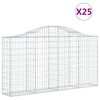 vidaXL Lučne gabionske ko&scaron;are 25kom 200x30x100/120cm pocinčano željezo