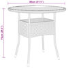 vidaXL 3-dijelni vrtni bistro set od poliratana sivi
