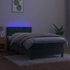vidaXL Krevet box spring s madracem LED tamnozeleni 80 x 200 cm bar&scaron;un