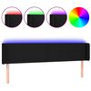 vidaXL LED uzglavlje crno 183x16x78/88 cm od tkanine