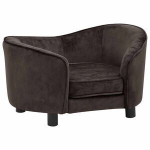 vidaXL Sofa za pse smeđa 69 x 49 x 40 cm pli&scaron;ana