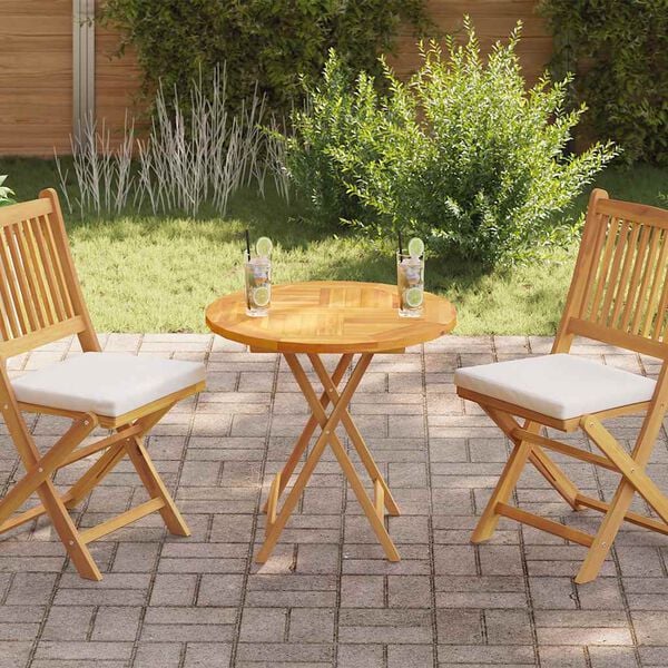 vidaXL Stolna ploča od masivne tikovine okrugla 2,5 cm 70 cm