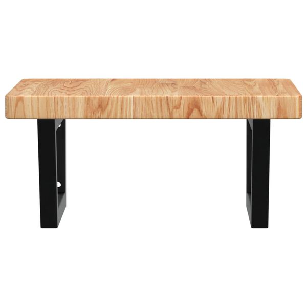 vidaXL Zidna polica za umivaonik od čelika i masivne hrastovine