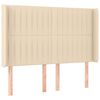 vidaXL Krevet box spring s madracem LED krem 140x190 cm od tkanine