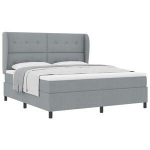 vidaXL Krevet s opruga kutije Svjetlosiva 180 x 200 cm tkanina