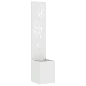 vidaXL Privatnost u vrtu Cvjetni Bijelo 32 x 32 x 150 cm