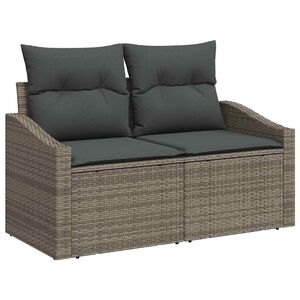 vidaXL Vrtni kauč s jastukom s pohranom 123 x 62 x 69 cm poliratan