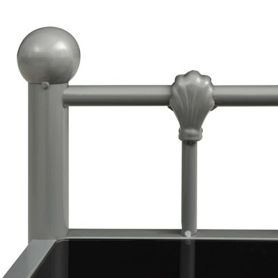 vidaXL Noćni ormarić sivo-crni 45 x 34,5 x 60,5 cm od metala i stakla